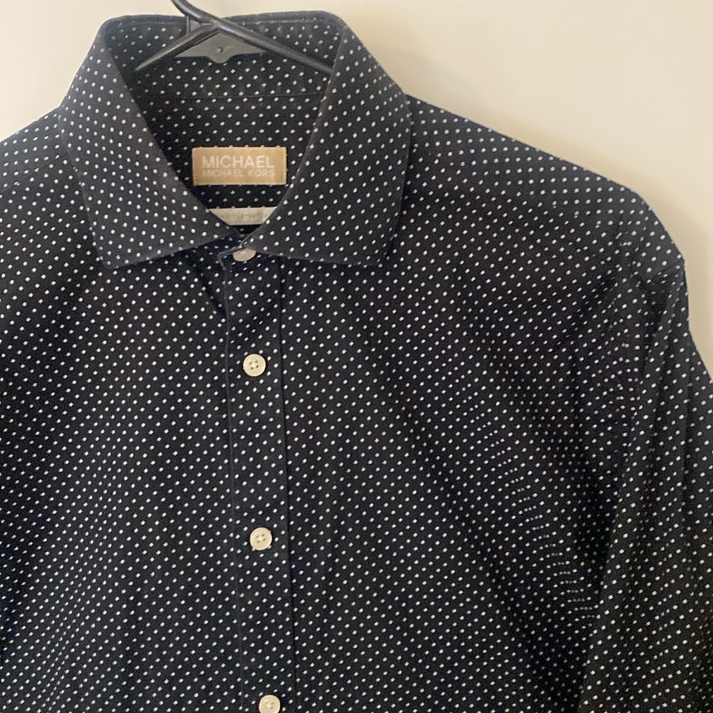 MICHAEL KORS polka dot button-down